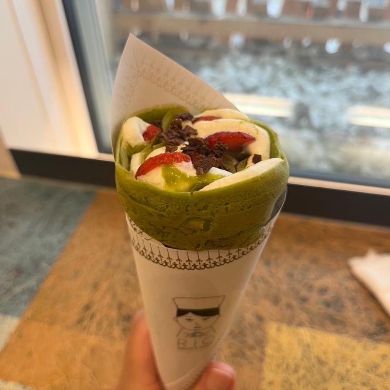 苺宇治抹茶クレープ(抹茶CAFE＆SWEETS RIQ(りきゅう))