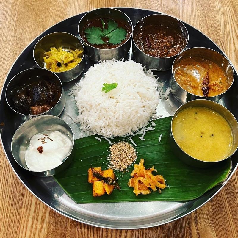 国産マトンの3種マトンカレー贅沢プレート(對馬流南インド系辛口料理店タリカロ)