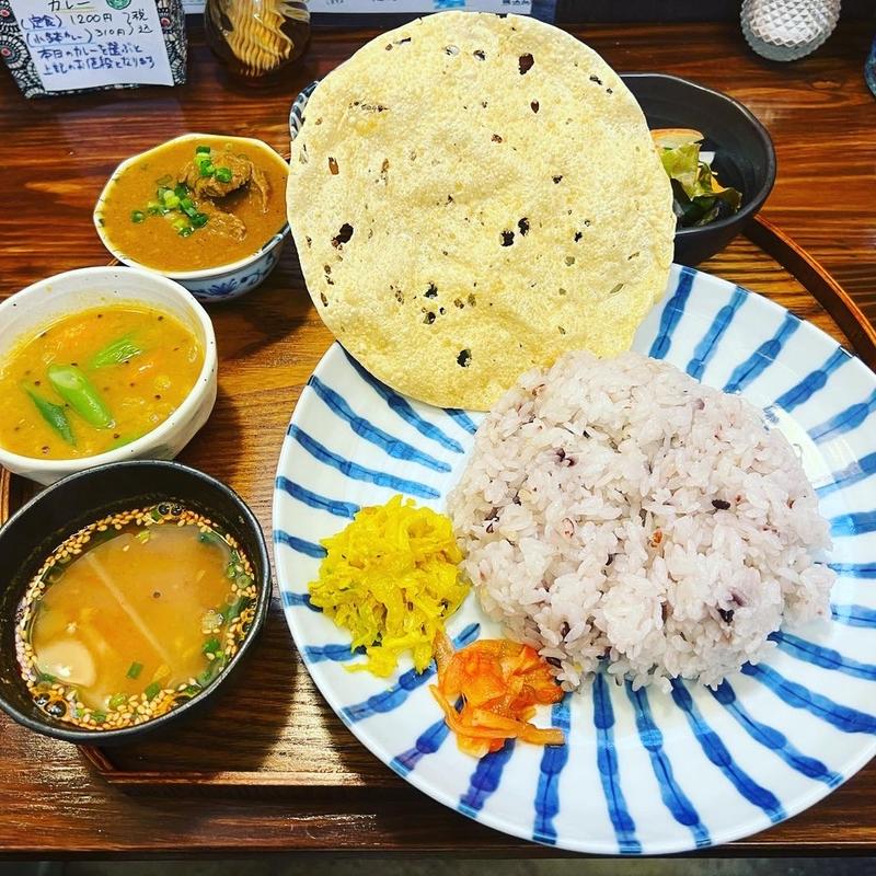 鰯のつみれカレー定食(深川インド月と亀)