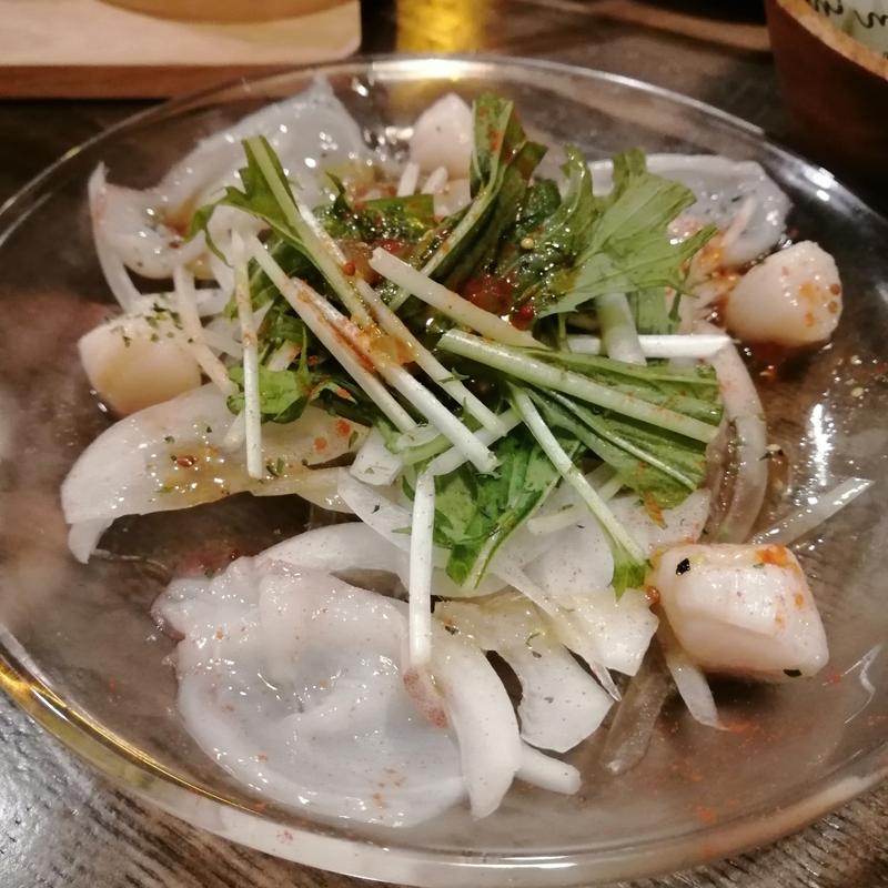 北海タコと貝柱のカルパッチョ(みずほ台キッチン)