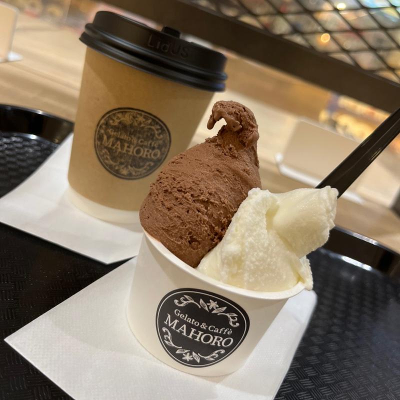 ジェラート二種盛り(Gelato&Caffe MAHORO)