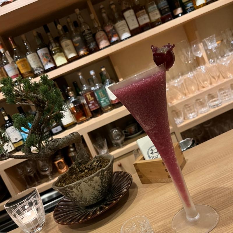 巨峰とクランベリーのカクテル(Bar和ごころ赤坂)