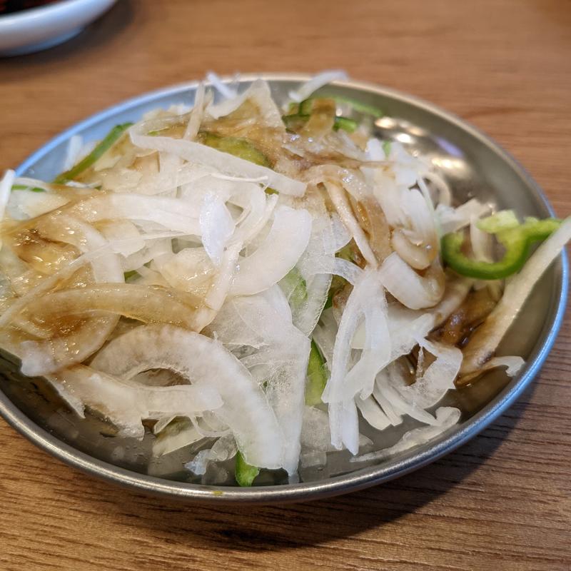 タマネギピーマンスライス(釣宿酒場マヅメ 野毛本店)