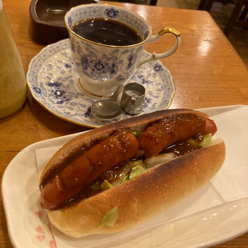 ホットドッグセット(アトム、コーヒー店)
