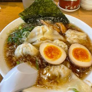 月見肉ワンタン麺(丸源ラーメン 三原店 )