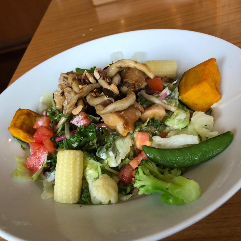 チキンとナッツの11種野菜サラダ(ココス 扇店)