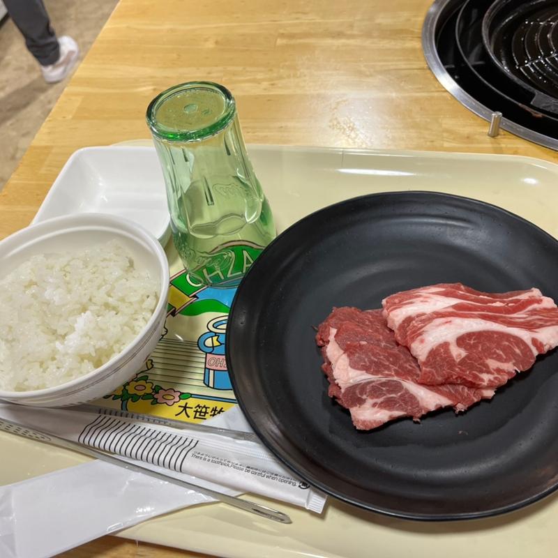 ジンギスカン上ロースセット(大笹牧場 レストハウス 売店 )