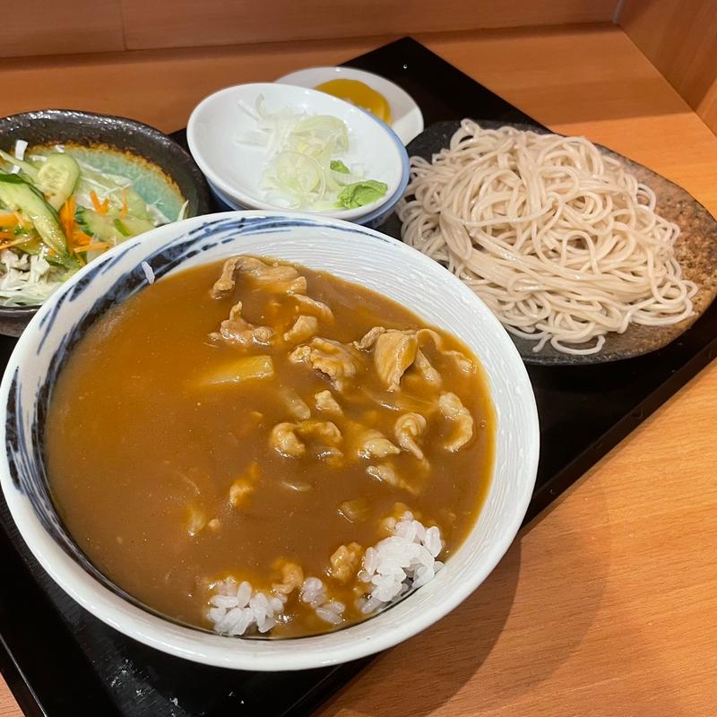 合わせ丼（小カレー丼+小もり）(やぶ)