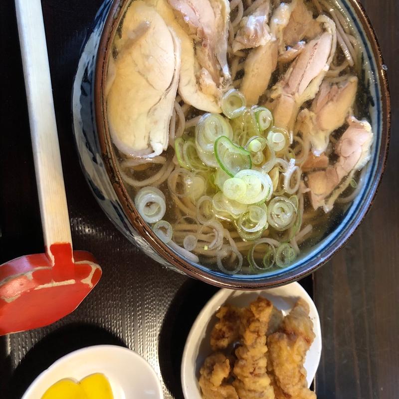 つめたい肉そばとゲソ天(あおば)