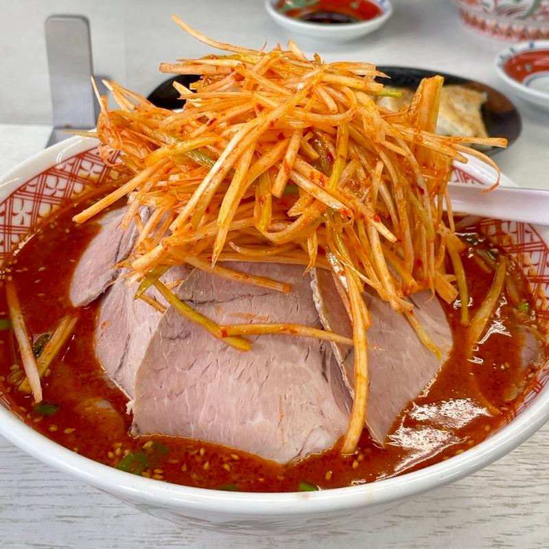 辛味噌ねぎチャーシュー🔥特辛🔥辛ねぎ増し(ラーメンめん丸 八千代台店)