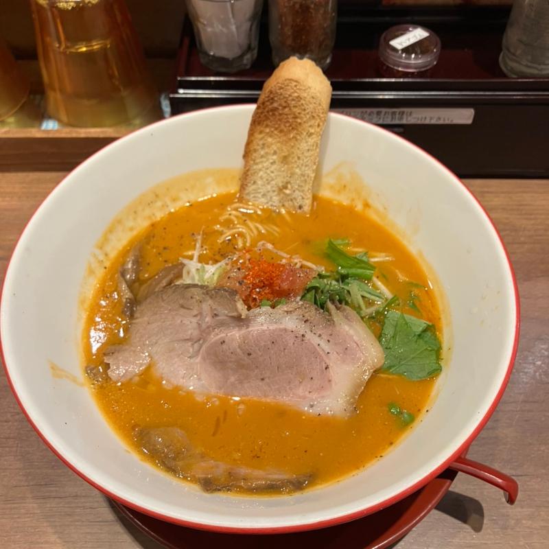 濃厚海老ラーメン（旨辛）(海老鶏麺蔵)