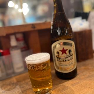 サッポロラガービール中瓶(やきとんたくちゃん)
