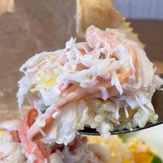 あごだし塩麺＋こぼれ蟹炒飯(中華飯店 金三-Kinsan-)