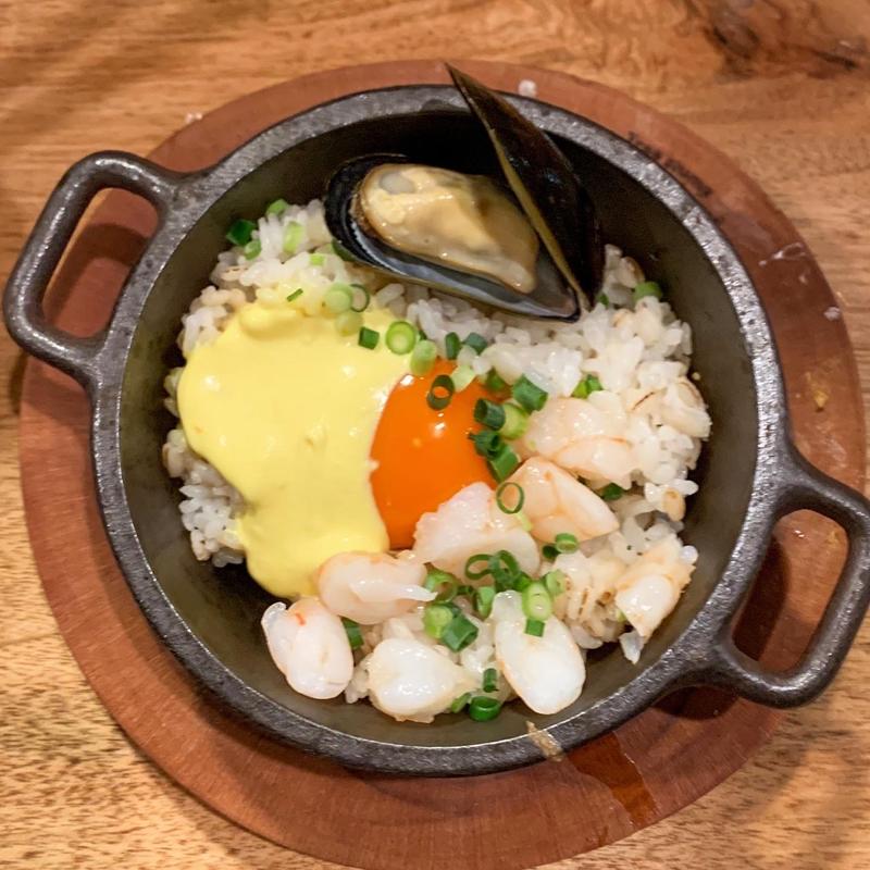 限定　サフランのホイップリゾット(海老丸らーめん)