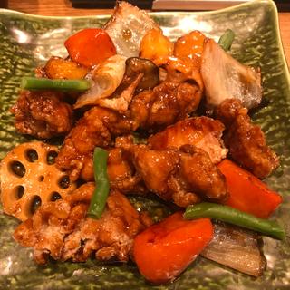 鶏と野菜の黒酢あんかけ定食(大戸屋ごはん処 丸井錦糸町店)