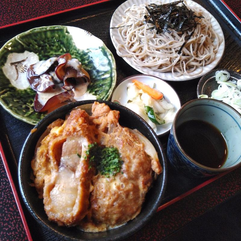 (そば)冷･カツ丼セット(手打ちそば 千秋庵 )