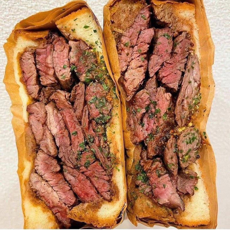 下北沢ミートサンド ダブル(下北沢 カフェ STABLER Shimokitazawa Meatsand)