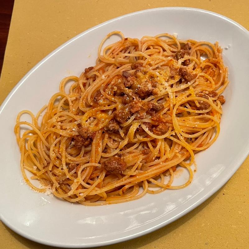 自家製ミートソースのスパゲッティ(イル・バーカロ)