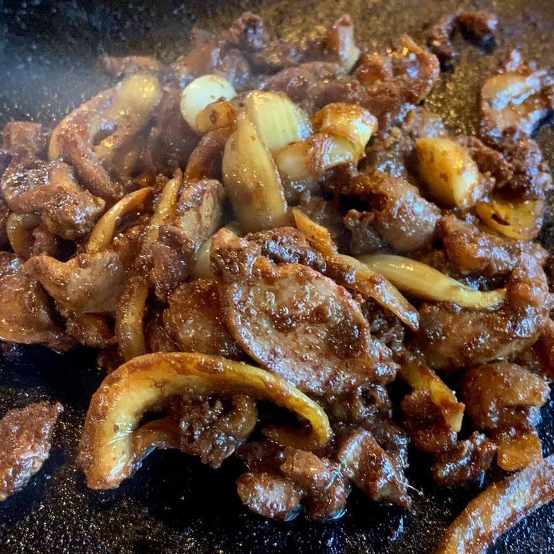 鉄板焼き ホルモン定食(国八食堂)