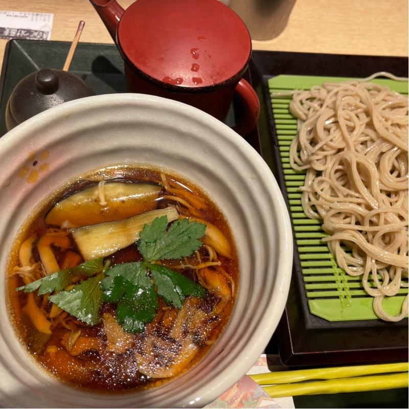 きのこつけそば(国産二八蕎麦 蕎香 （きょうか）)