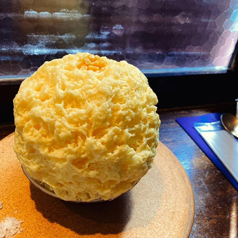 とうもろこしのかき氷(KON こんにゃく寿司とかき氷)