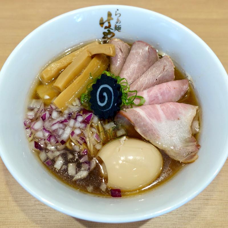 特製炭火焼鯵煮干しそば(らぁ麺 はやし田 道頓堀店)