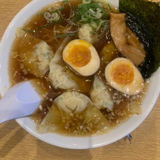 熟成醤油月見肉ワンタン麺(丸源ラーメン 御殿場店 )