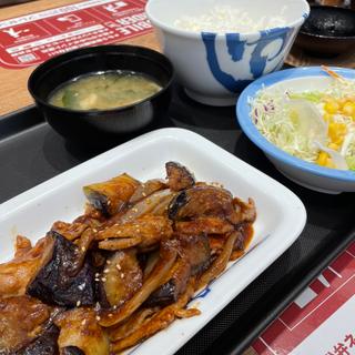 豚と茄子の辛味噌炒め定食(松屋 藤井寺駅前店)
