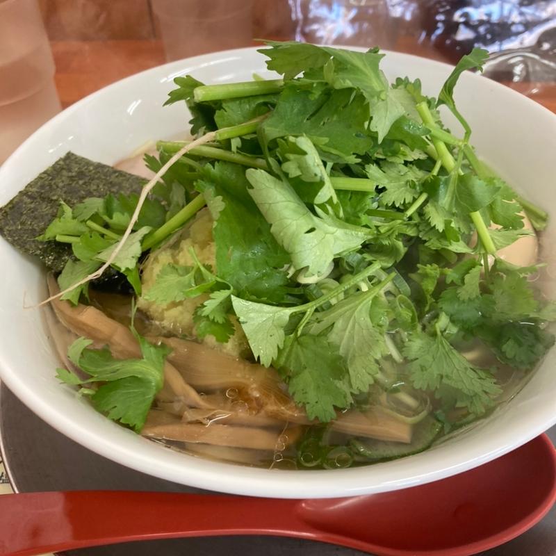 中華そば塩生姜トッピングサービスパクチー(栃木中華そば 神志)