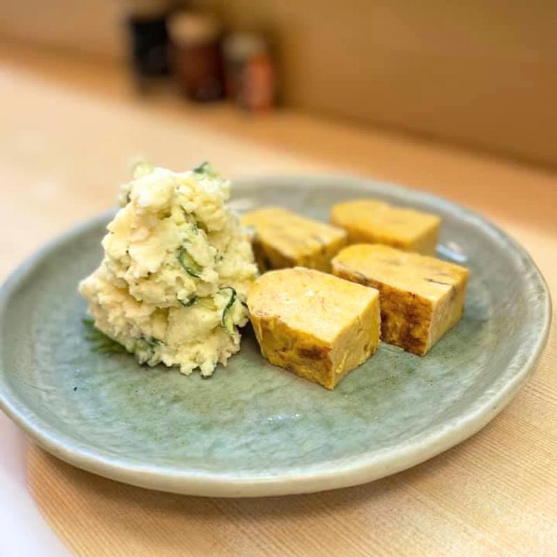 自家製ポテトサラダ 自家製玉子焼き(魚竹)
