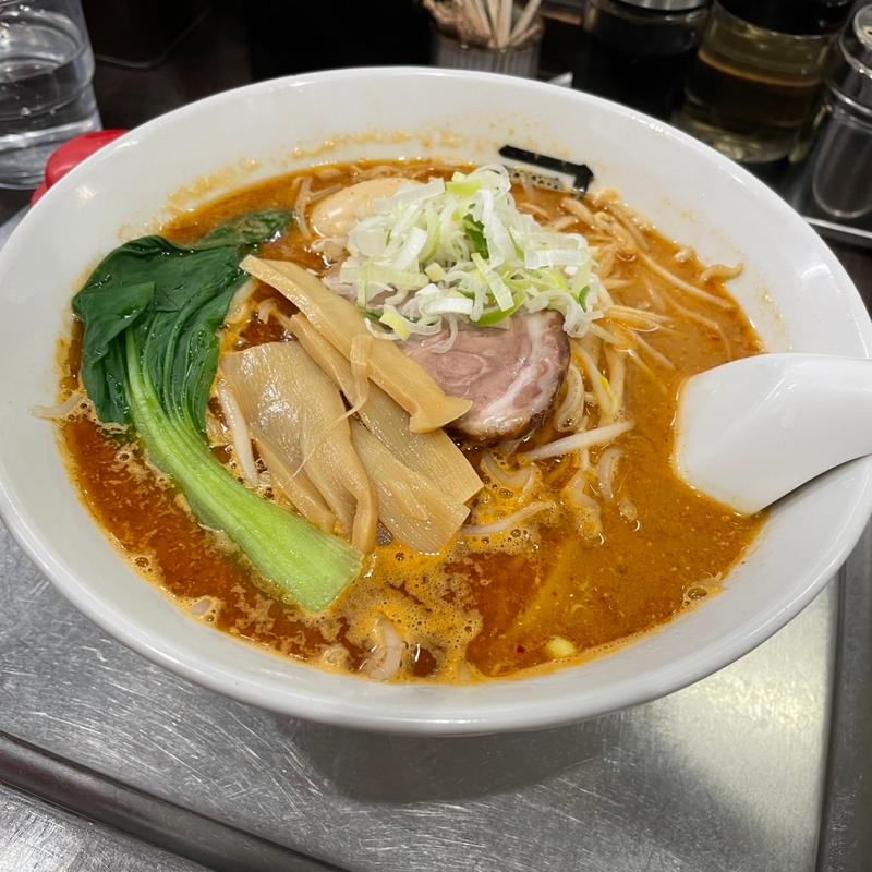 旨辛味噌ラーメン（味玉TP）(煮干らーめんカネショウ四街道)