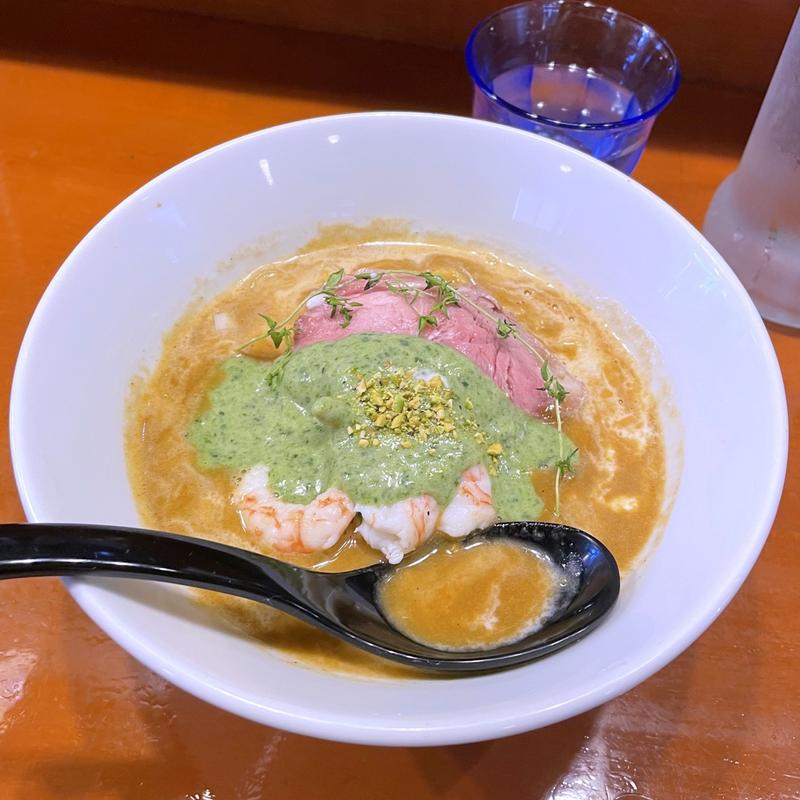 甘海老のカレーラーメン(麺者屋 ちくわ)