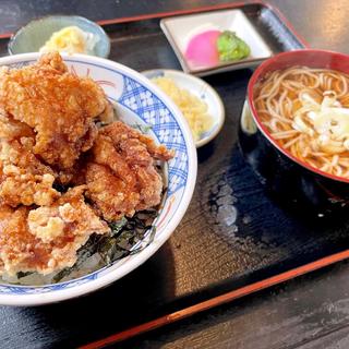 唐揚げ丼とたぬき蕎麦セット(鈴木屋 )