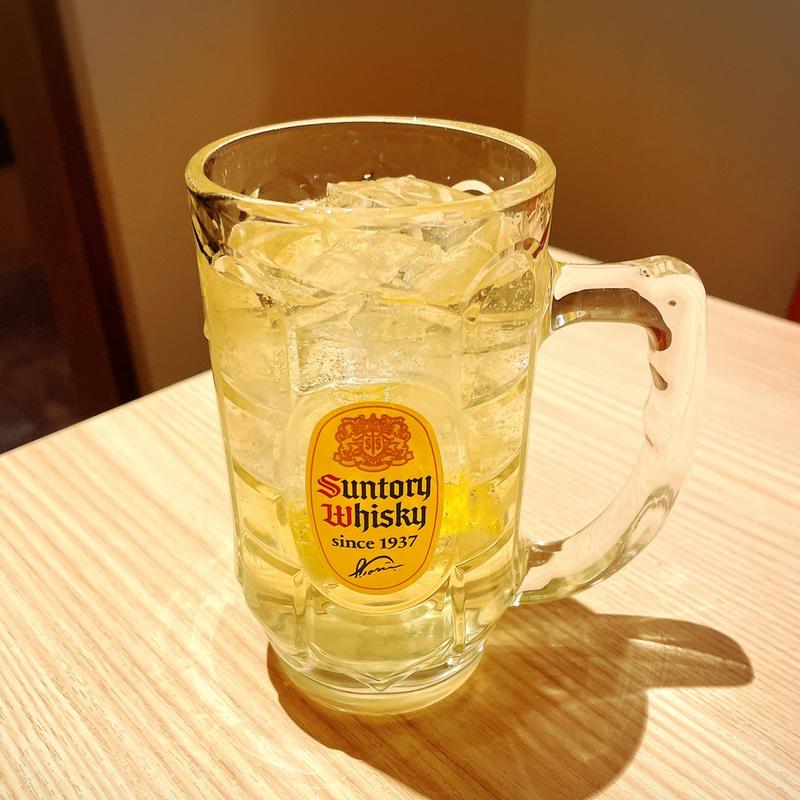 サントリー角ハイボール(肉やきとだしと博多うどん中目黒はし田)