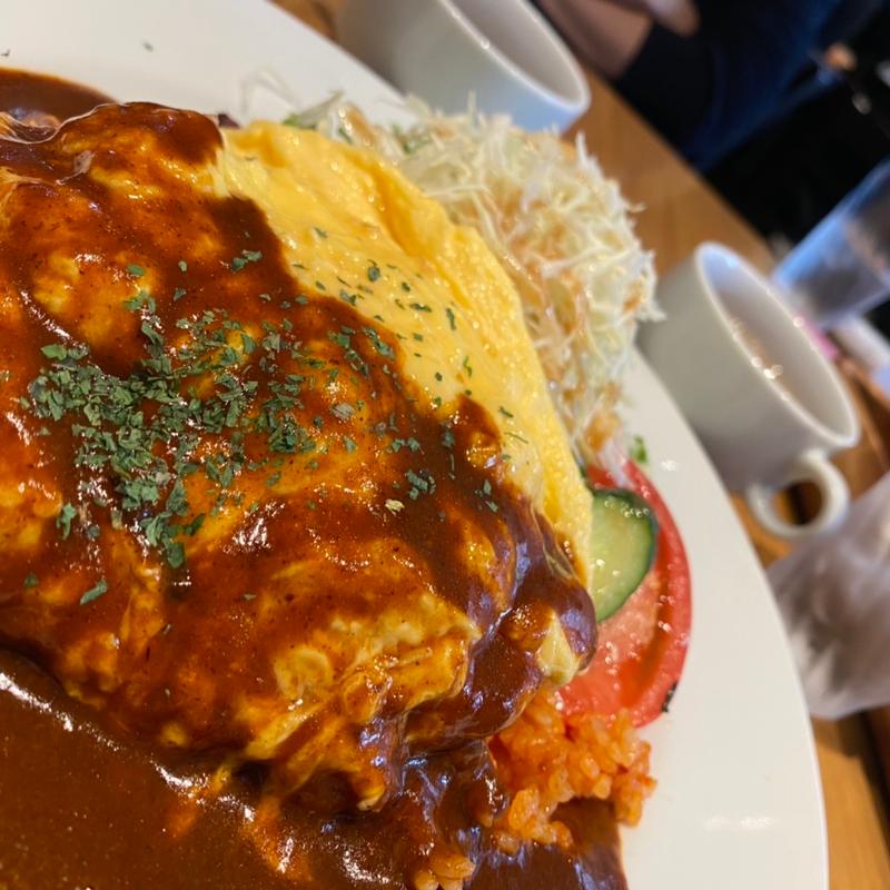 半熟玉子のオムライス(洋食屋 ムッシュ)