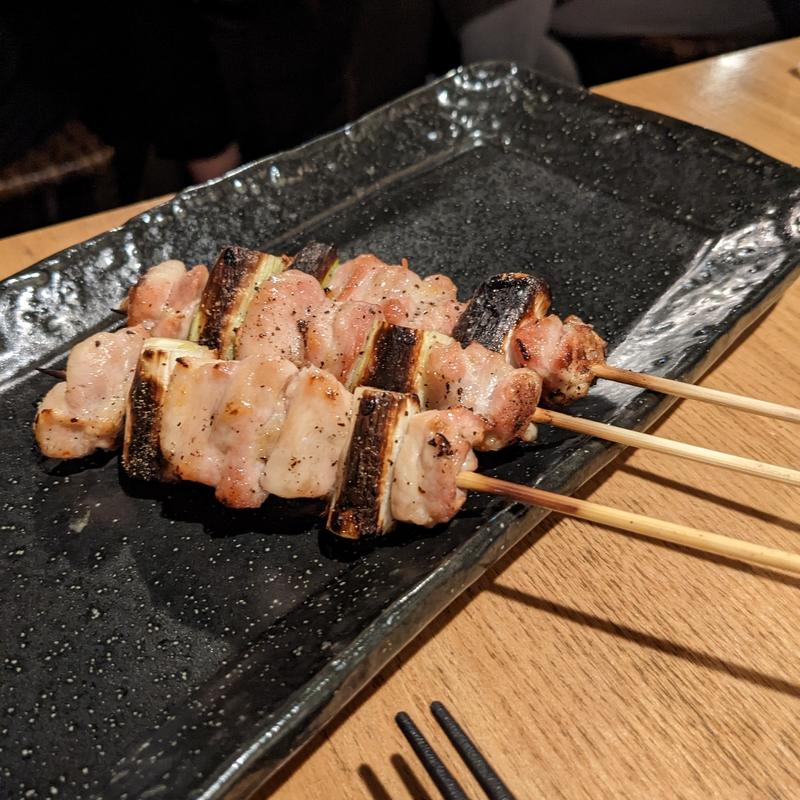 ねぎま(炭焼焼鳥ひのてつ小川町店 from San Diego)