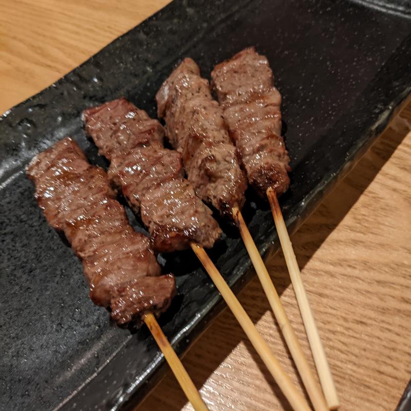 牛ハラミ(炭焼焼鳥ひのてつ小川町店 from San Diego)