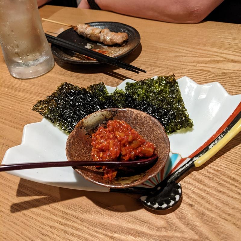 チャンジャ(炭焼焼鳥ひのてつ小川町店 from San Diego)