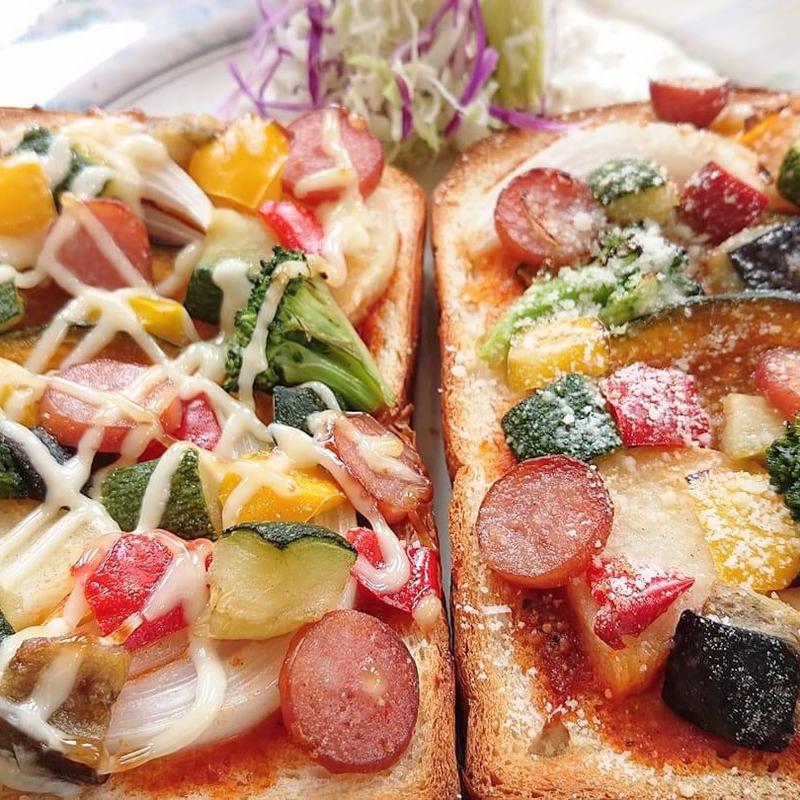 お野菜たっぷりオープンサンド(コーヒー＆トースト)