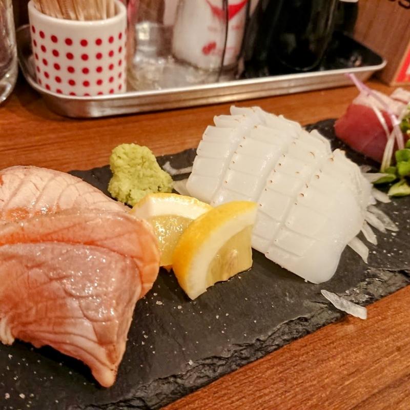 炙り刺身3種盛り合わせ(酒と魚と炙焼 新宿ろじ)