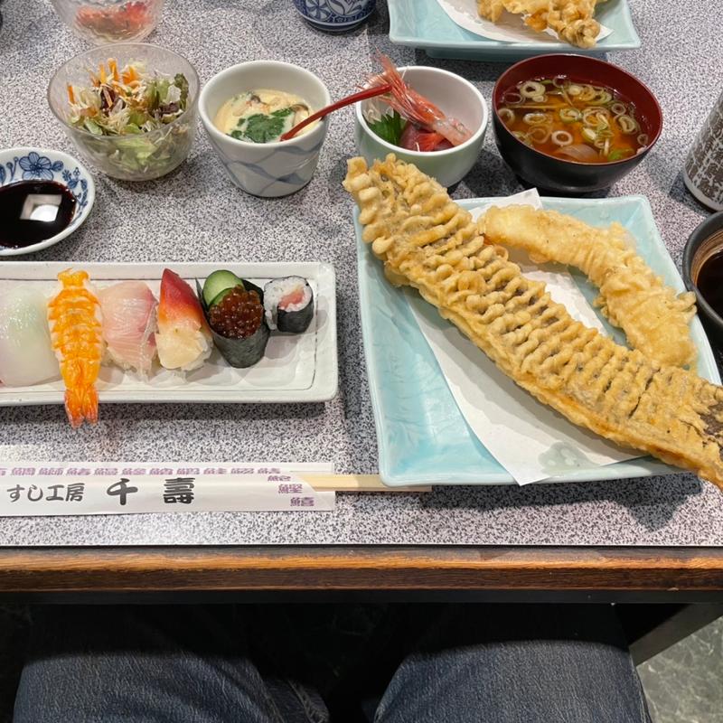 穴子ともんごいか天ぷらランチ(千壽 名駅店)