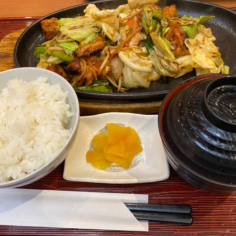 鶏ちゃん定食(れすとらん 夕照の里)