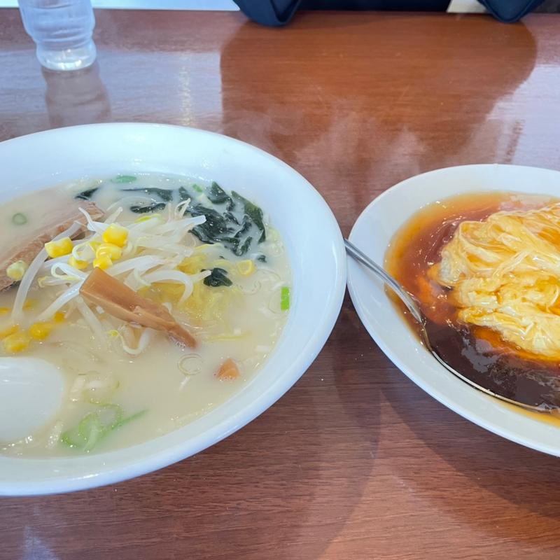 豚骨ラーメン＋天津飯(中華料理 福祥)