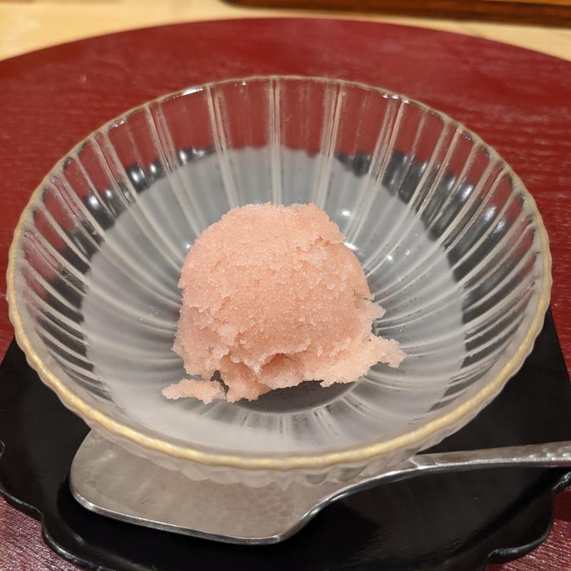 口直しのシャーベット(旬恵庵 あら垣)
