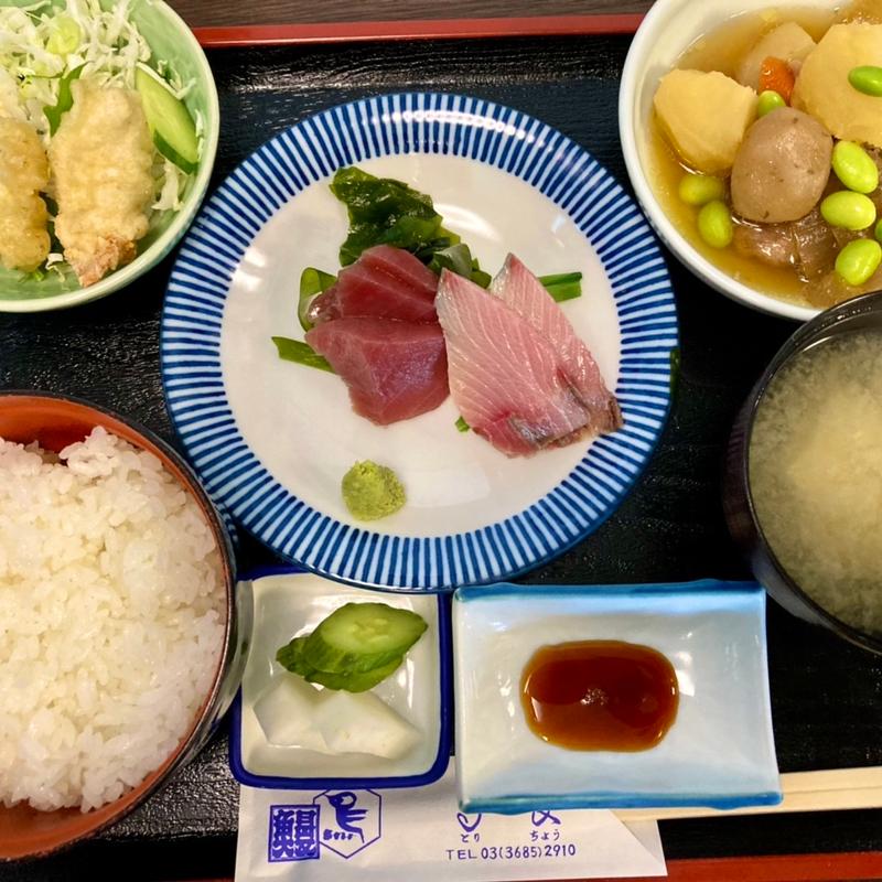 日替ランチ（刺身＋とり天）(鳥長)