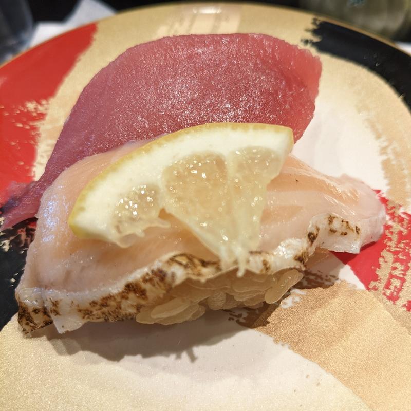 炙りサーモン腹身(レモン)(もり一 神保町店)