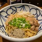 油そば　醤油　太麺