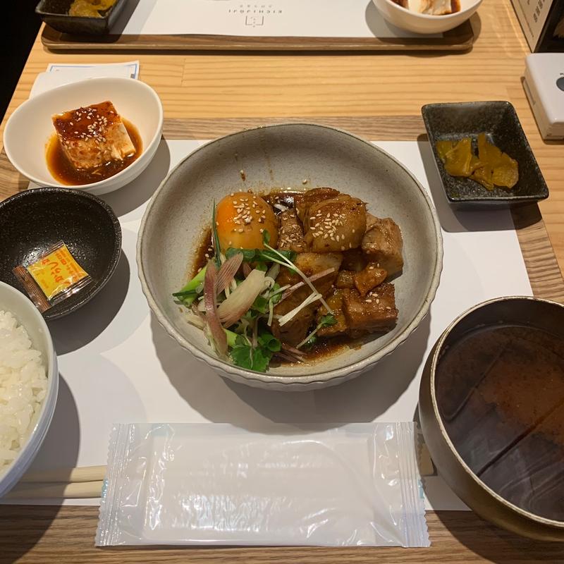 豚の角煮と煮卵定食(029吉祥寺食堂)