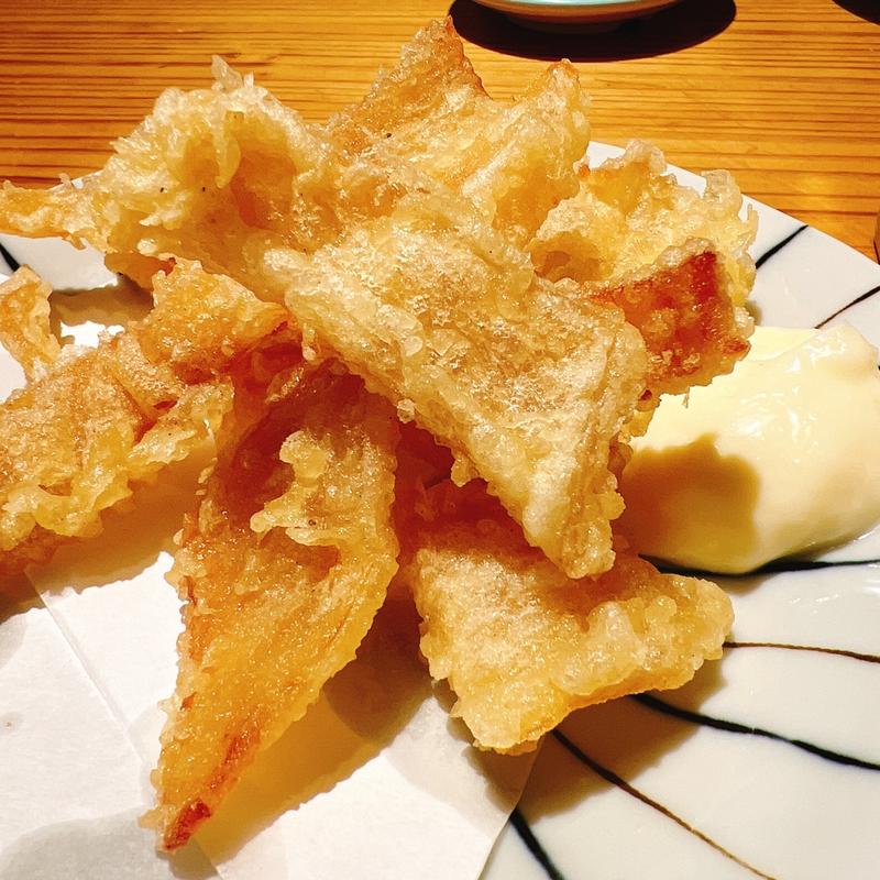 マグロ白子の天ぷら(鮪のシマハラ)