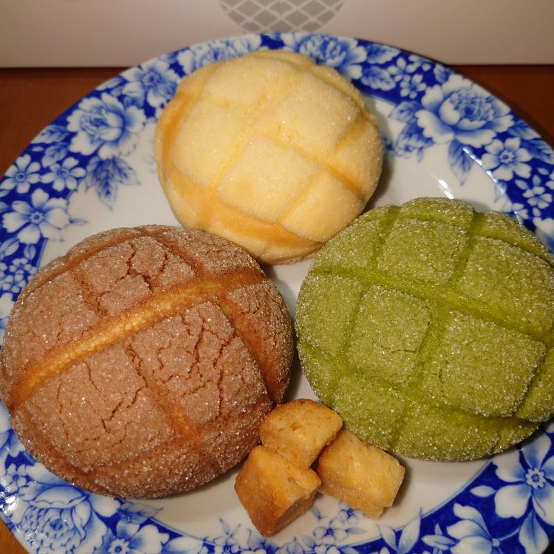 メロンパン三種(ティーラウンジ「ファウンテン」 ホテル日航大阪)